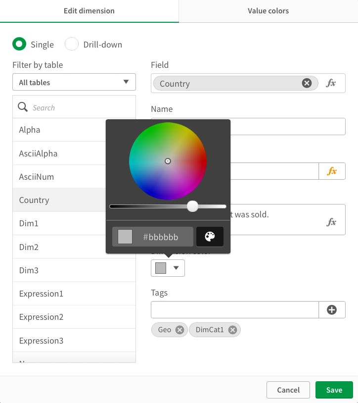 Ctrl-Q 3.9 brings colors to Qlik Sense master items