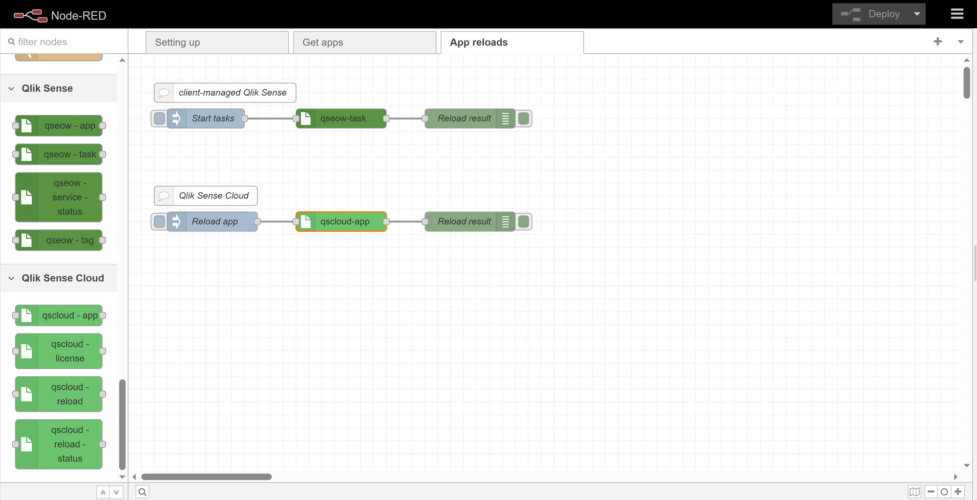 Ctrl-Q NR: Qlik Sense nodes for Node-RED