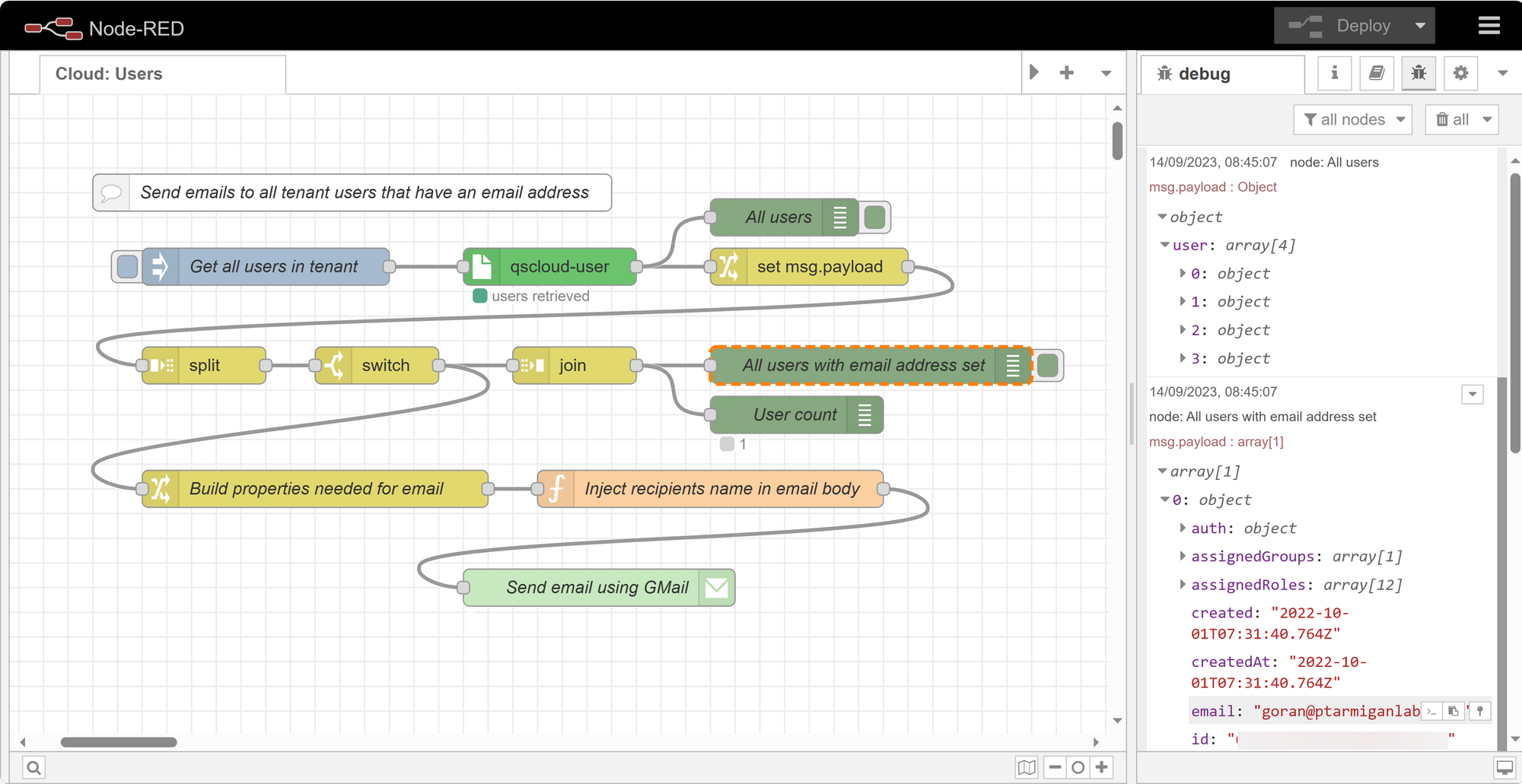 How to email all Qlik Sense Cloud users