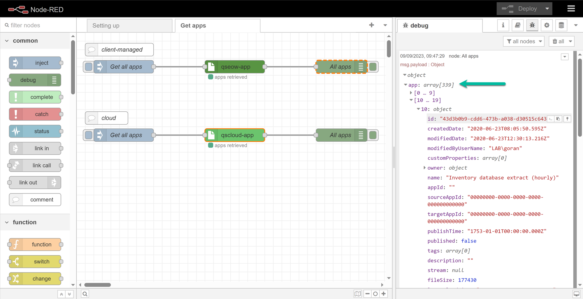 Ctrl-Q NR: Qlik Sense nodes for Node-RED