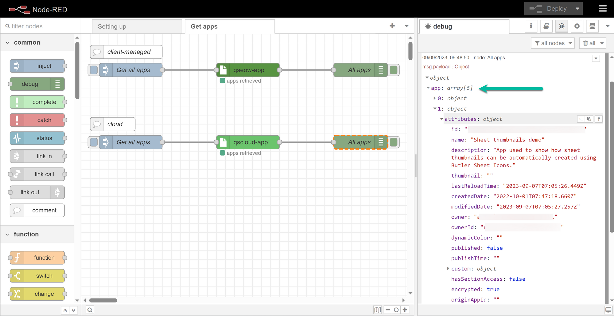 Ctrl-Q NR: Qlik Sense nodes for Node-RED