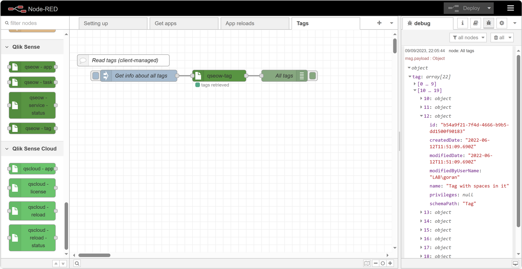 Ctrl-Q NR: Qlik Sense nodes for Node-RED