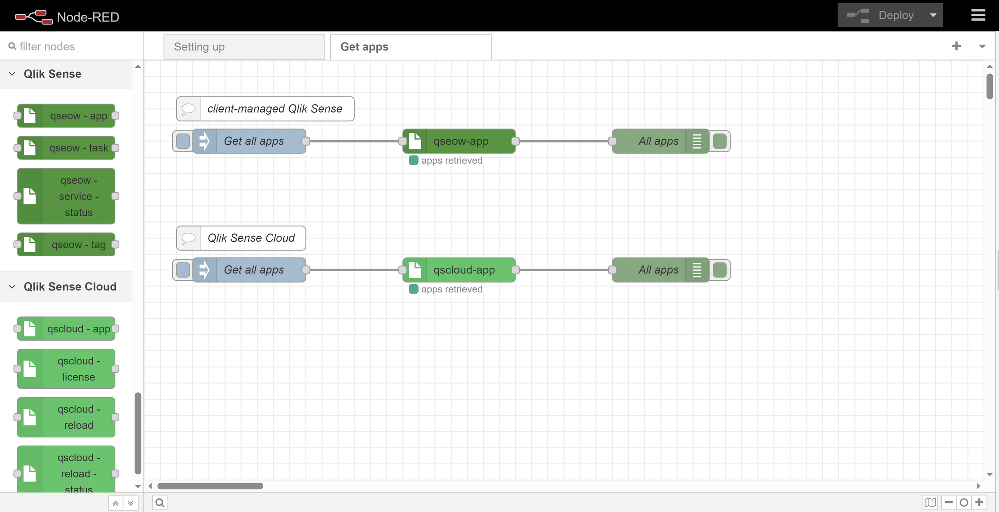 Ctrl-Q NR: Qlik Sense nodes for Node-RED