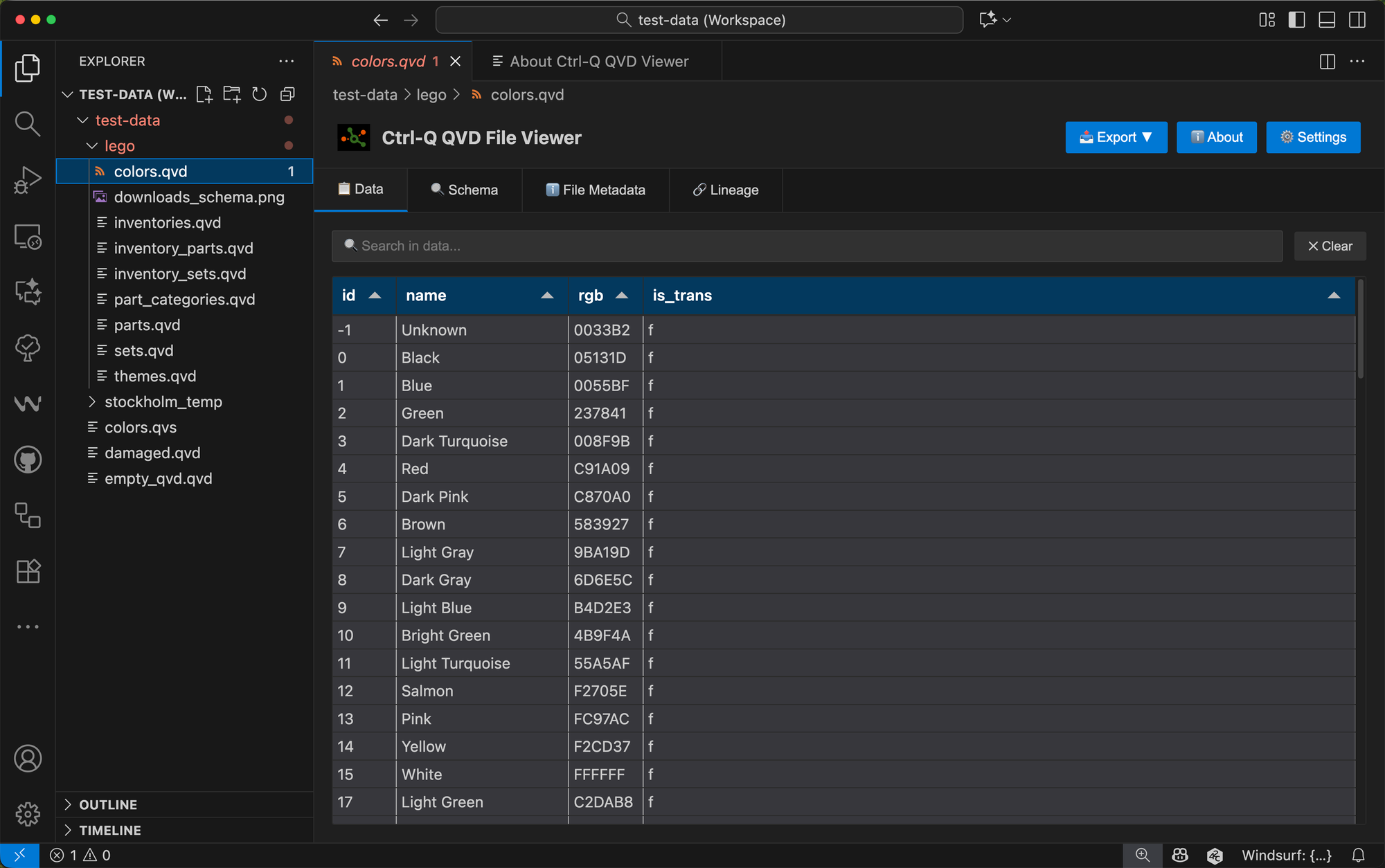 Viewing QVD Files in VS Code